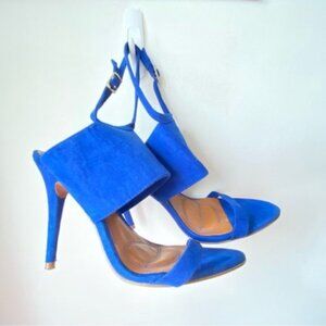 Electric Blue Zara Stilleto Mules- Rare- Size 38Euro